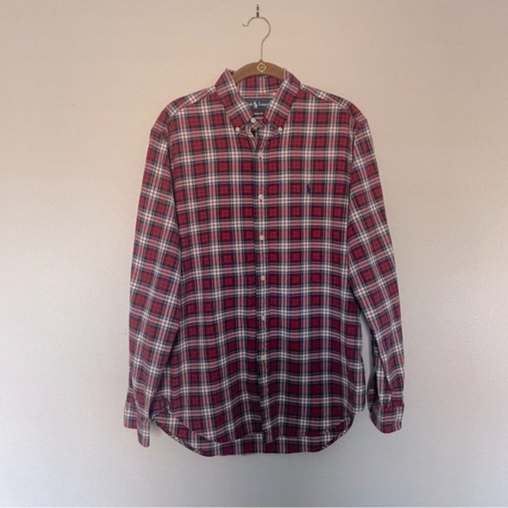 Ralph Lauren Classic Fit Men’s Shirt Red & Blue Plaid